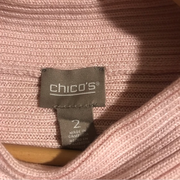 Chico’s Touch of Cashmere Ribbed Funnel Sweater - Picture 2 of 3